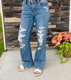 Distressed Straight Fit Judy Blue Jeans
