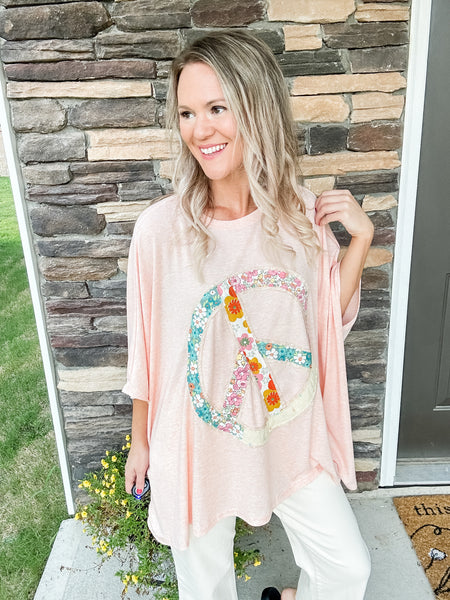 Quilted Peace Patch Shirt