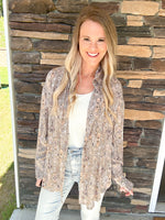 Aztec Button Up Top