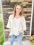 Beige Super Soft Hi-Lo Top
