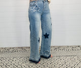 Easel Star Patch Jeans