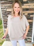 Super Soft Taupe Scuba Top