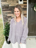 Grey + Yellow Super Soft Sweater