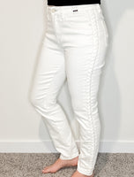 White Braided Judy Blue Jeans