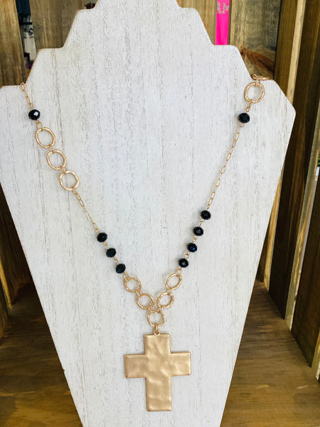 Black Cross Necklace