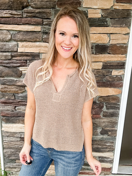 Taupe Knit Pullover