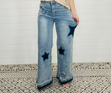 Easel Star Patch Jeans