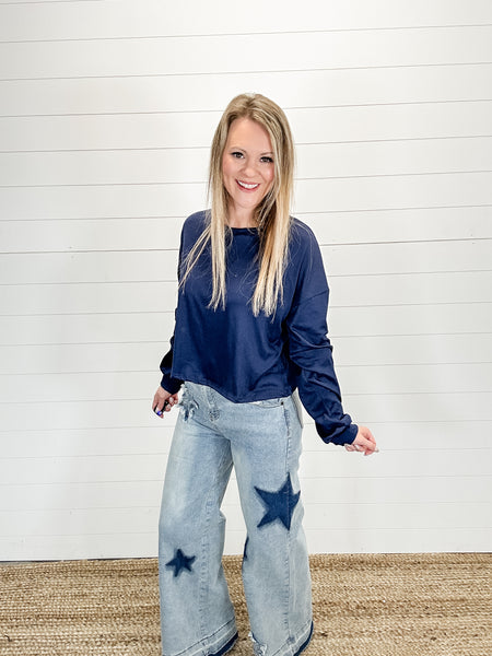 Navy blue long sleeve