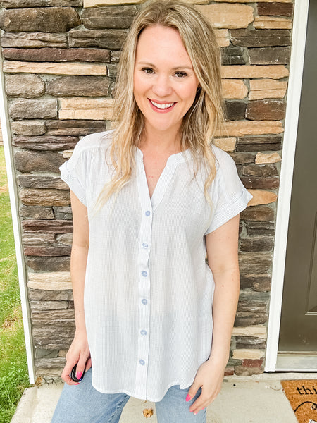 Blue Striped Blouse