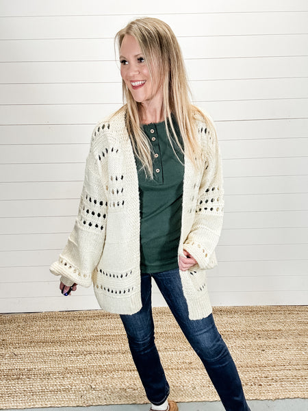 Cream Knit Cardigan