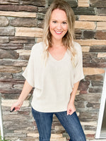 Beige Knitted Sweater Tee