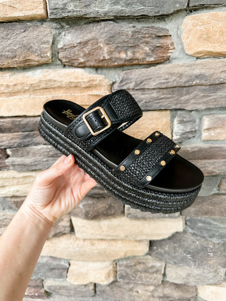 Corkys Black Raffia