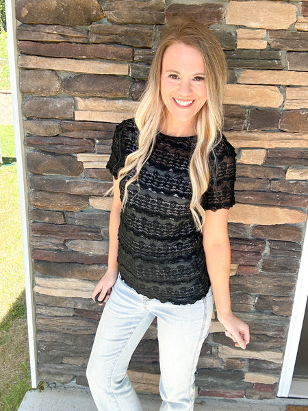 Black Lace Top