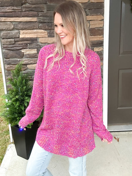 Pink Confetti Sweater
