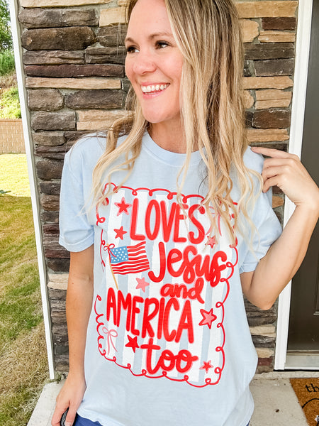 She Loves America - Comfort Colors Tee