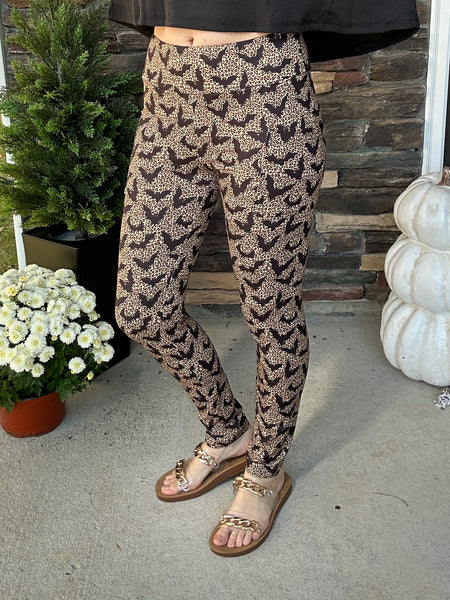 Leopard Bat POCKET Leggings