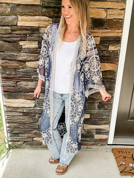 Navy Kimono