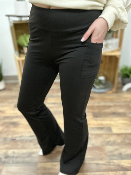 Bootcut Leggings with Pockets  - 5 Colors!