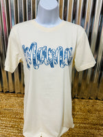 Blue Floral MAMA Tee