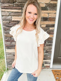 Cream Pearl Top