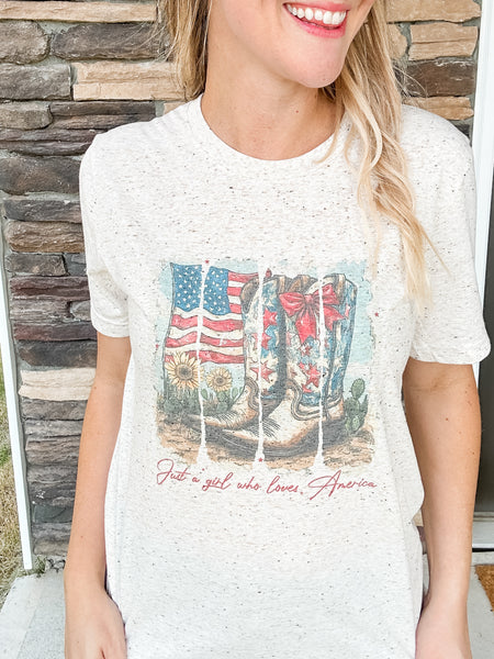 Just a girl that loves American Tee