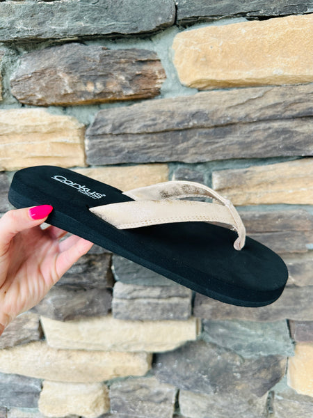 Corkys Flip Flops - Gold