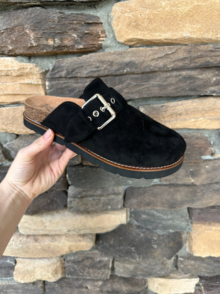 Black Faux Suede Corky Day Dream