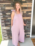 Mauve Flower Patch Jumpsuit
