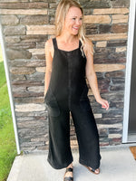 Black Washed Jumpsuit