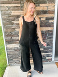Black Washed Jumpsuit