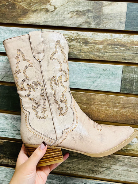 Corky Boots - Cream Putty Crackle