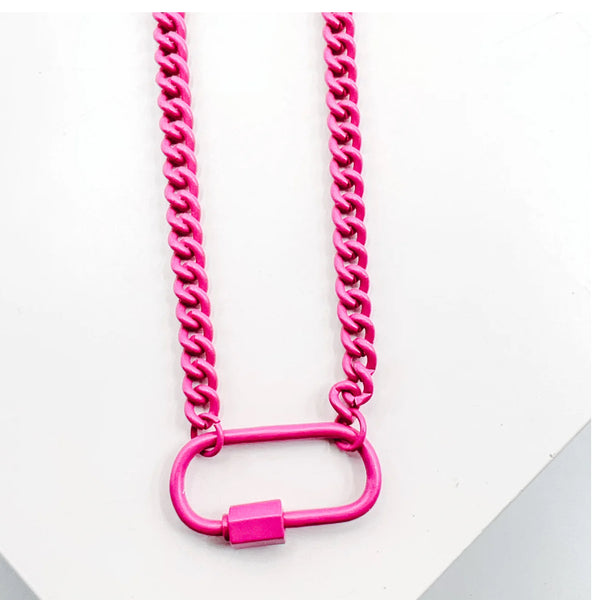 Pink Hook Chain Necklace
