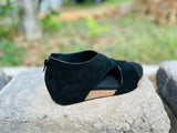 Volatile Black Low Wedge Shoe
