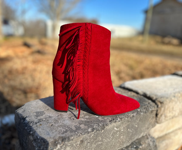 Corky RED Suede Boots