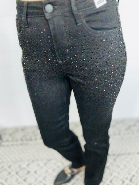 Black Rhinestone Judy Blue Jeans