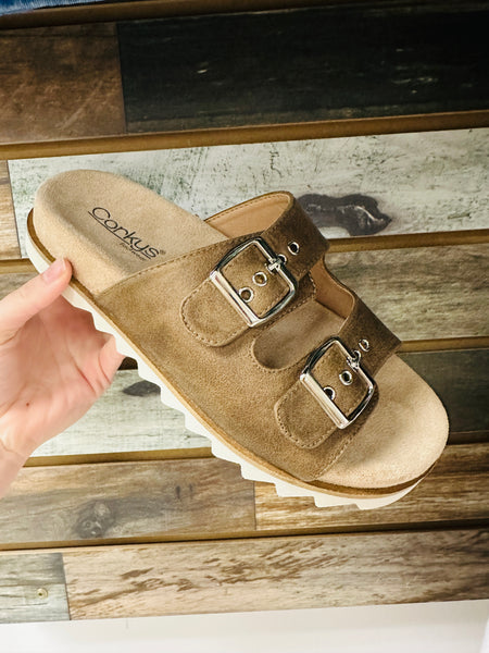 Corkys Dash - Squishy Bottom Shoe- Brown