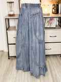 Denim Elastic Chambray Pants