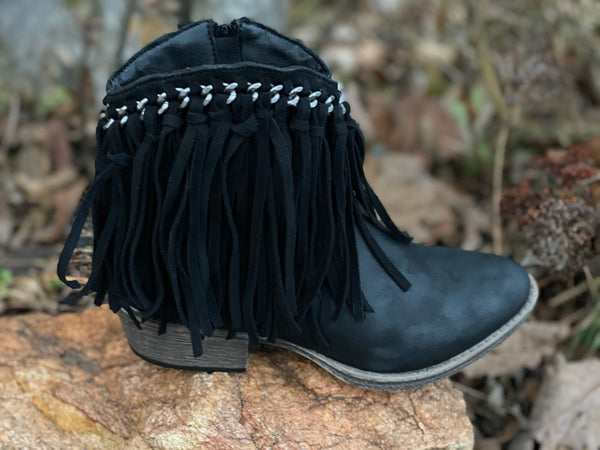 Black Tassel Bootie